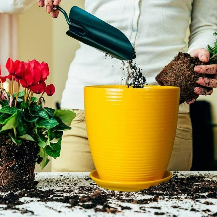 10 Inch Plant Pot - Ceramic Pot for Plants Outdoor Planter