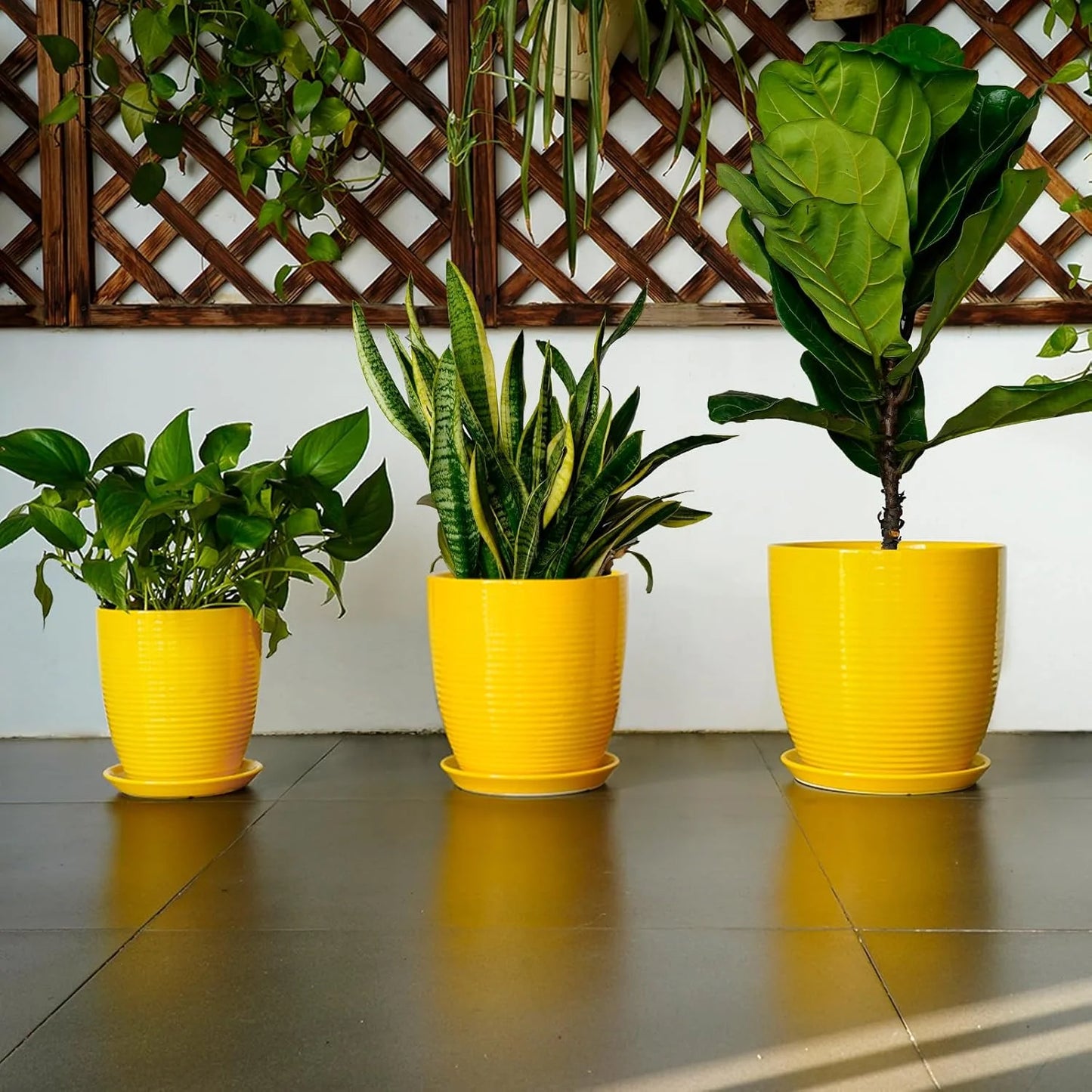 10 Inch Plant Pot - Ceramic Pot for Plants Outdoor Planter